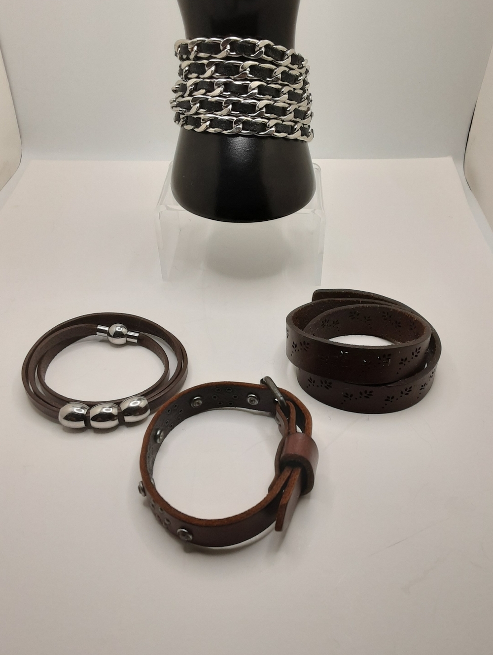 Leather Bracelet Lot (3)